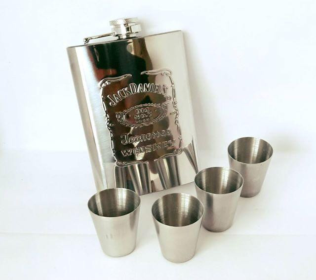 Подарочный Набор с Флягой и Рюмками Jack Daniel's (металл) Днепр - изображение 2