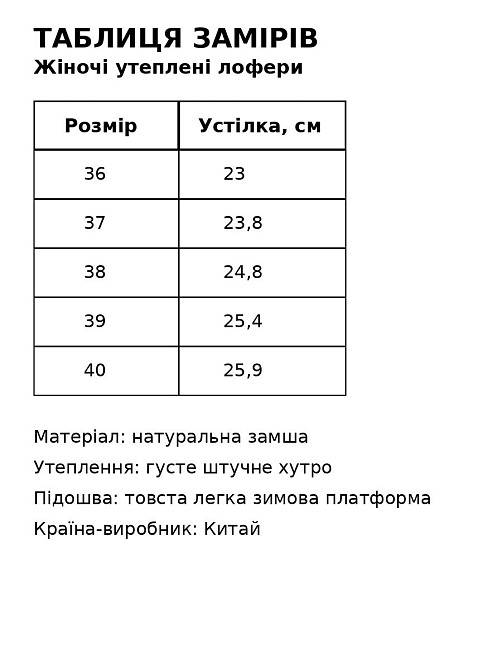 Лофери жіночі Hengji M15-2 утеплені на хутрі замшеві з пряжкою коричневі, 37, 23,8 см Київ - фото 8