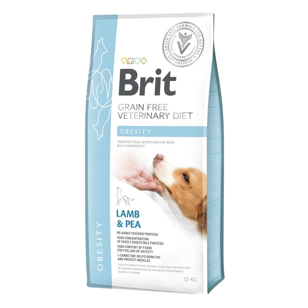 Сухий корм Brit GF VetDiet Dog Obesity для собак, корекція ваги, з ягням, індичкою та горохом, 12 кг Вінниця - фото 1
