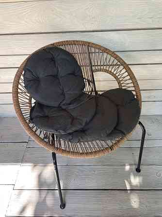 Подушка для стільців (38x38х5 см) кругла Decorator Мальмо колір графітовий 84-181 Київ