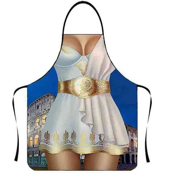 Фартук с приколом женщина в платье 80 на 60 см разноцветный Киев