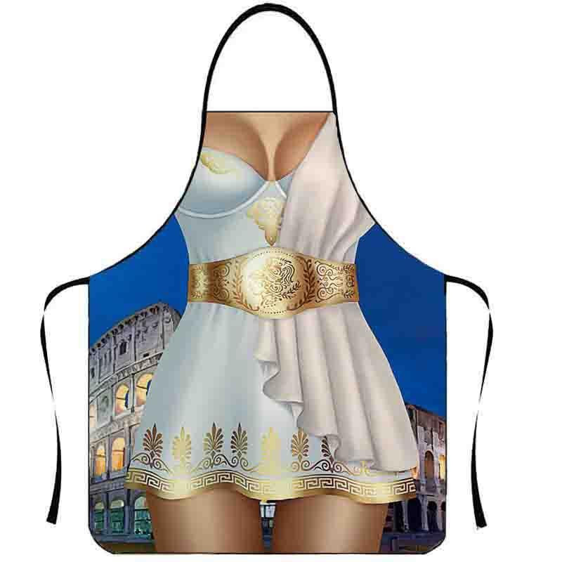 Фартук с приколом женщина в платье 80 на 60 см разноцветный Киев - изображение 1