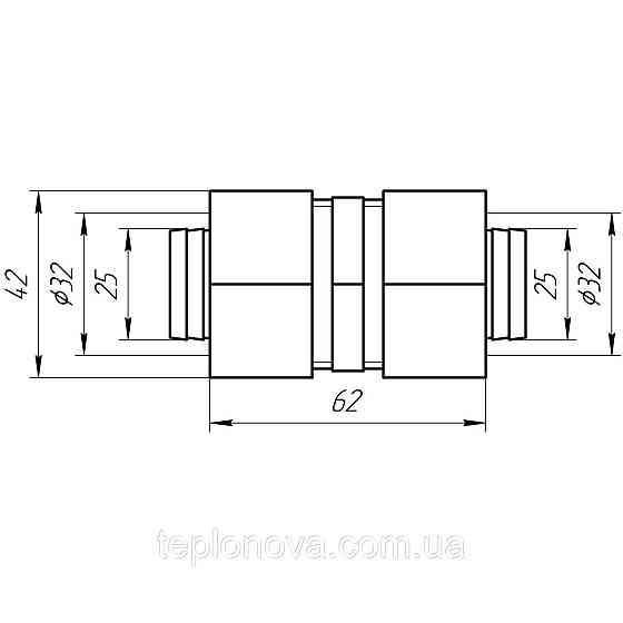 Муфта промежуточная  APE 703 L 32x32 ITALY Черновцы