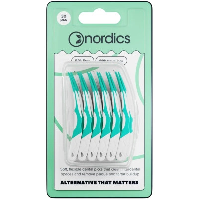 Щітки для міжзубних проміжків Nordics Silicon Interdental Softpicks Силіконові 30 шт. (3800500324531) Вінниця - фото 1