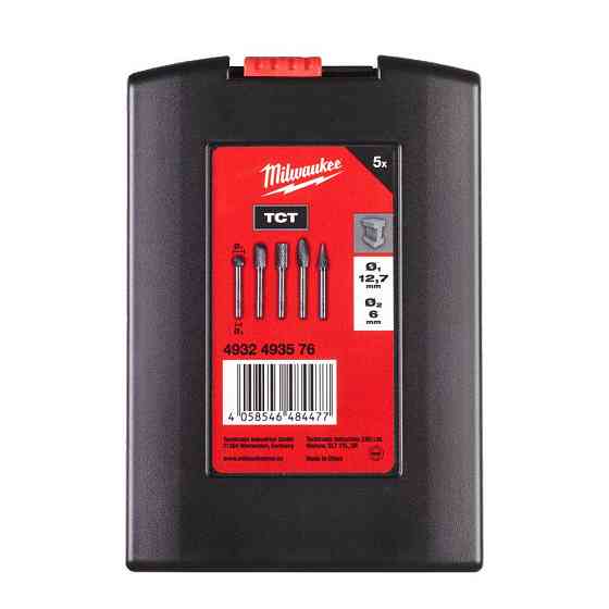 Набір твердосплавних борфрез TC 6 X 12.7MM 5 предметів MILWAUKEE 4932493576, пластиковий кейс Одеса