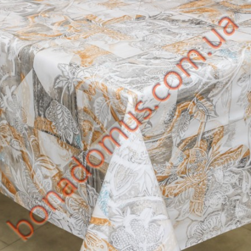 Клейонка кухонна 1,40*20м ПВХ фотодрук 3-шарова на тканинній основі 5408-1 Bona Domus Житомир