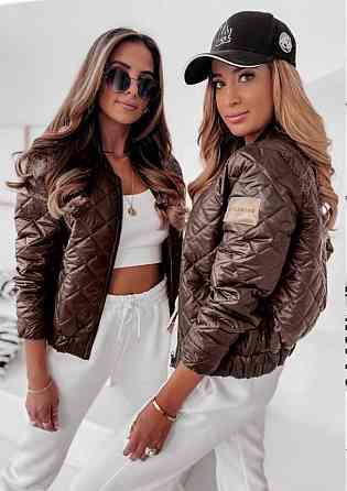 Женская короткая стеганая куртка без капюшона плащевка с водоотталкивающей пропиткой с утеплением силикон Шоколад, 46/48 Одесса