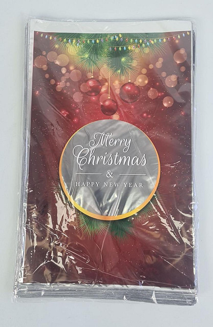 Упаковка новогодняя для конфет и подарков (25*40) №47  Счастливого рождества/С Новым Годом (100 шт) Харьков - изображение 2