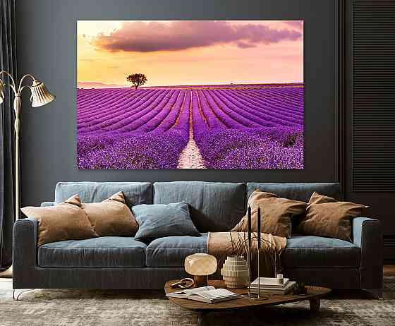 Картина холст в гостиную / спальню  Поле Лаванди   MLP_321 60x100 см Киев