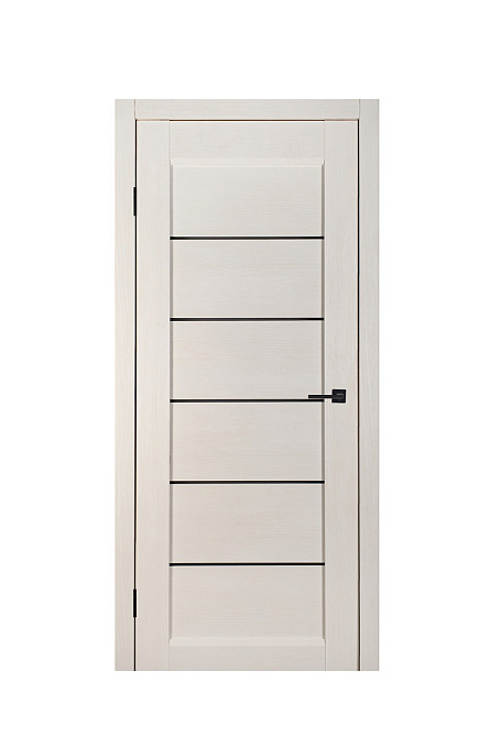 Дверь Реликт Лайн 10 Крем + Черное стекло 80*200 см Стильные межкомнатные двери Двери для дома Киев - изображение 1