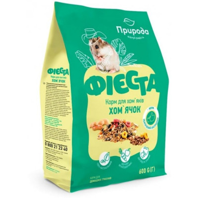 Корм для грызунов Природа Фиеста «Хомячок» 600 г (4823082413829) Винница - изображение 1