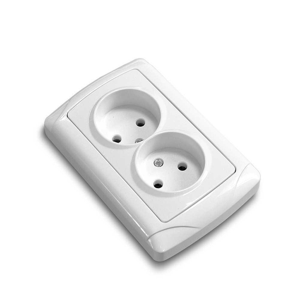 CARMEN Розетка 2 без заземлення біла Viko Харків - фото 1