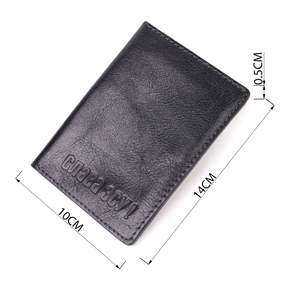 Кожаная обложка на военный билет Черная (GRANDE PELLE) Киев - изображение 7