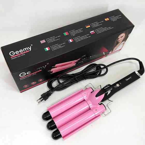 Багатофункціональні плойки для волосся GEMEI GM-1956-25 тройная Щипці для волосся об'ємної зачіски TD-18 Львів