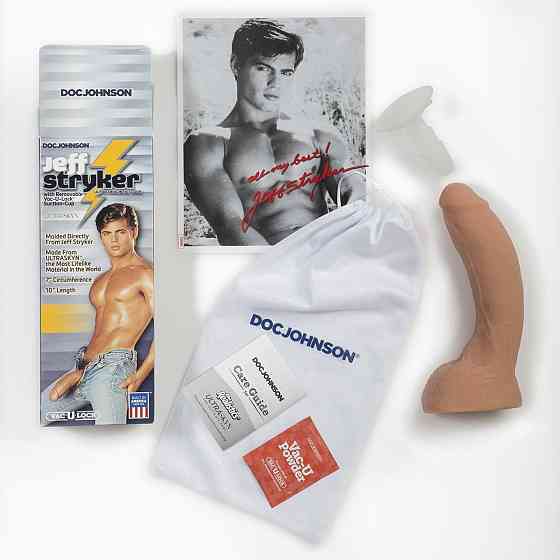 Фалоімітатор Doc Johnson Jeff Stryker White - ULTRASKYN, діаметр 5,4 см, Vac-U-Lock Sex Aura Київ
