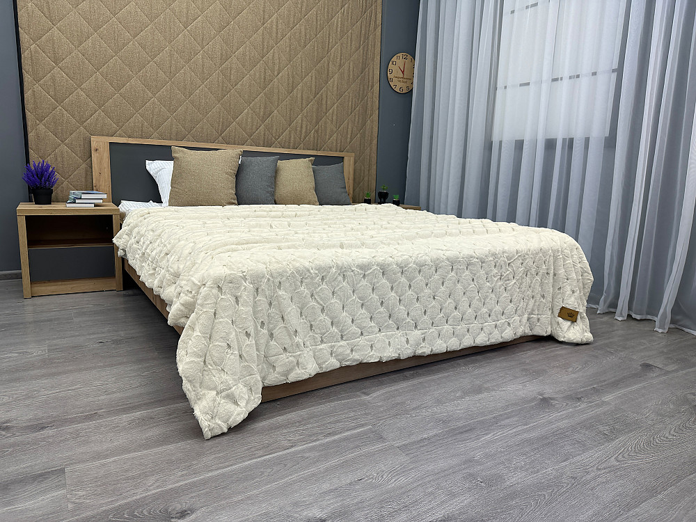 Плед-покрывало Шиншилла 210х220 см (+-5см) Молочный (87-020) Киев - изображение 3