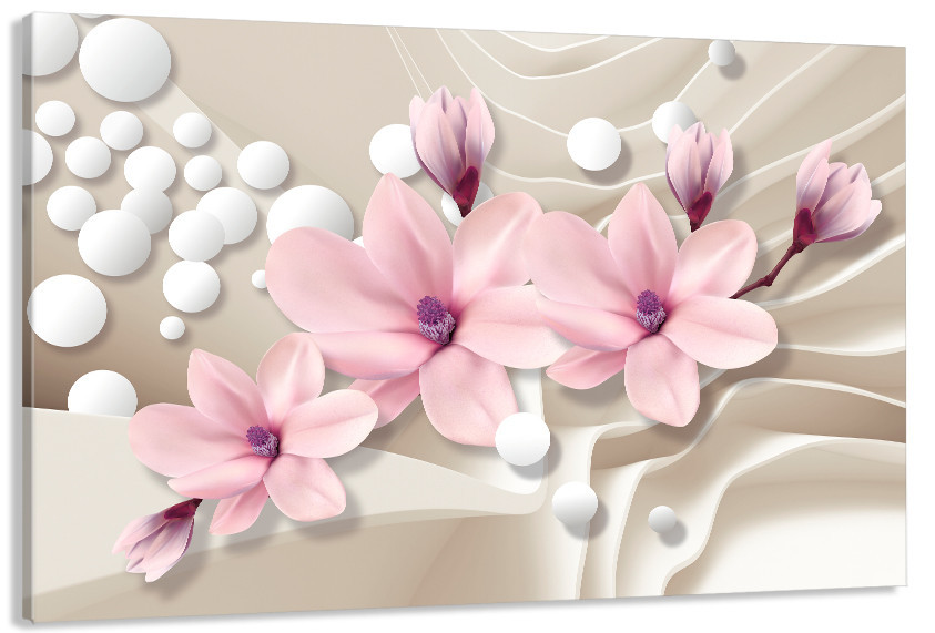 Картина полотно у вітальню / спальню  Магнолія    MLP_337 ( 60х30см ) 50x100 см Київ - фото 1