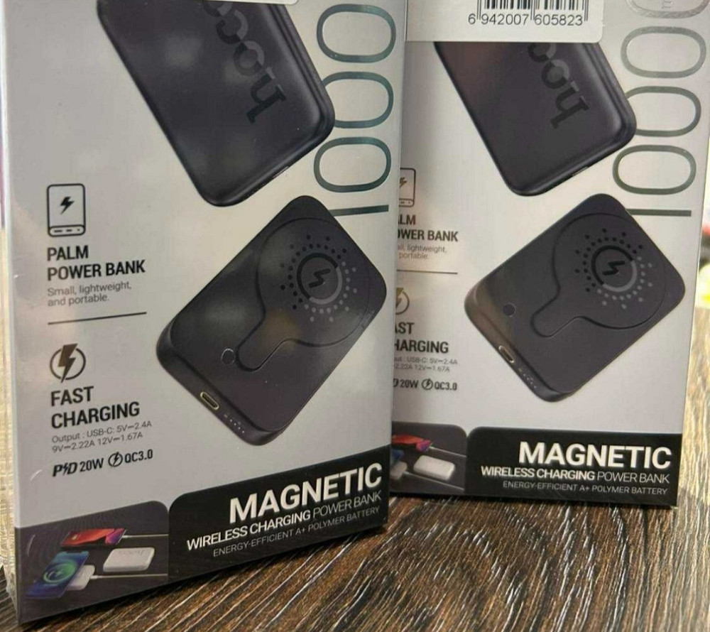 Rower Bank : 10000mAh. HOCO J117A Magnetic Wireless PD QC 3.0 20W. Київ - фото 1