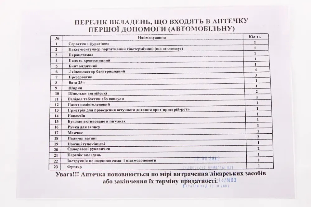 Аптечка медичного Master avto пласт. футляр (31 ед.) Вінниця - фото 3