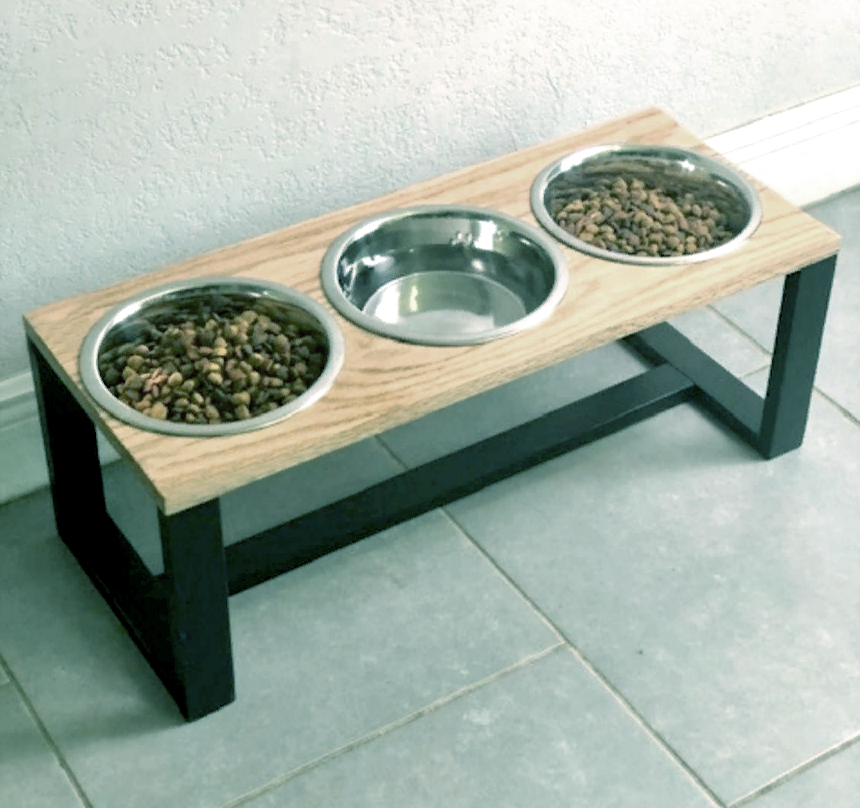 Підставка під миски для собак "Кошима" венге-сієна Миколаїв - фото 1