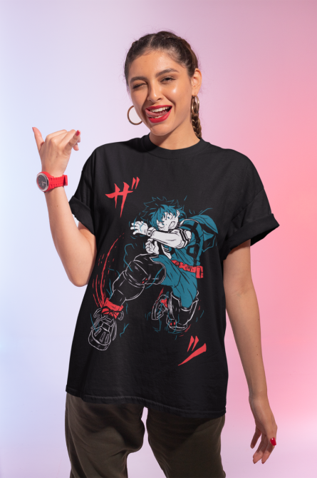 Футболка для мальчика аниме Моя геройская академия оверсайз (рост от 165 до 180 ) Черний AnimeJ0723m Днепр - изображение 2