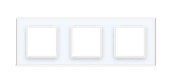 Рамка 3-постова LIVOLO, загартоване скло, біла, 223×80 мм (VL-P7E/E/E-6W) Коломия