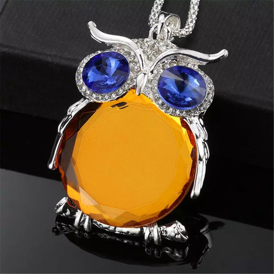 Кулон с цепочкой Сова 68 см разноцветный Киев - изображение 2