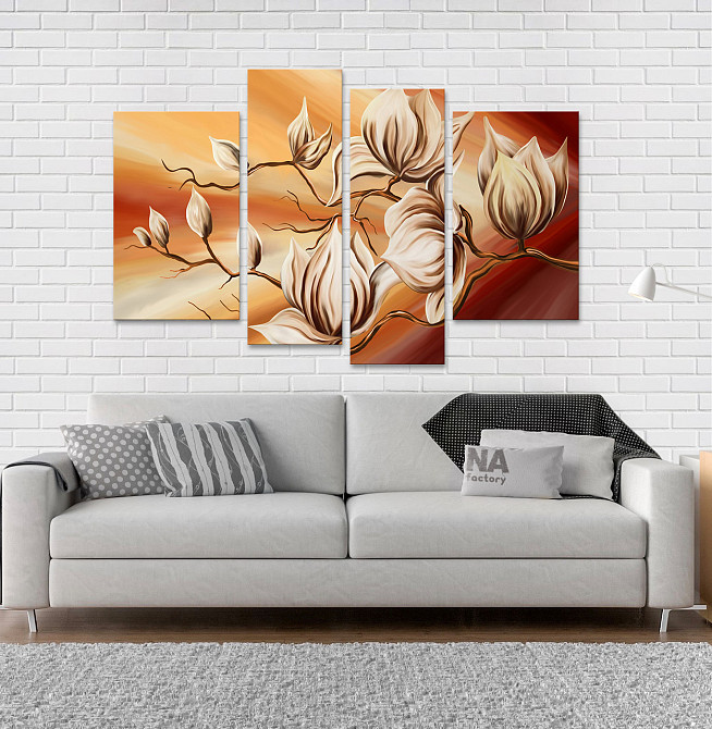 Модульна картина Абстракція Квіти Art-102_4 Київ - фото 2