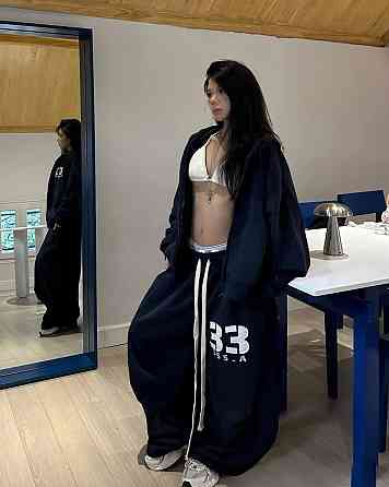 Женский теплый оверсайз костюм двойка трехнить на флисе Одесса