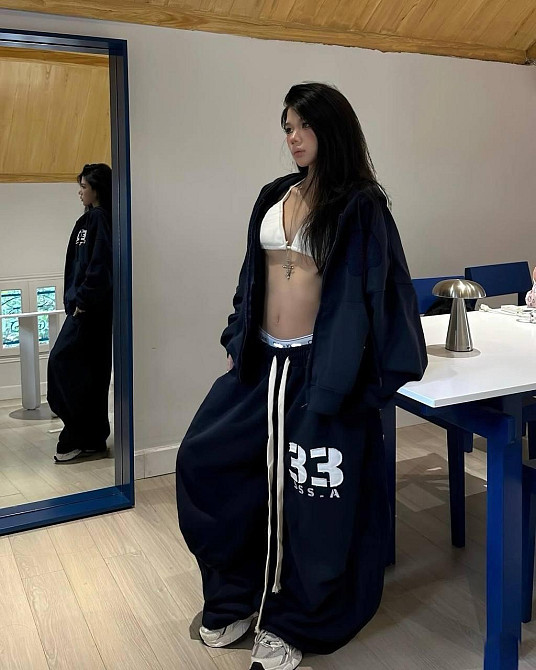 Женский теплый оверсайз костюм двойка трехнить на флисе Одесса - изображение 5