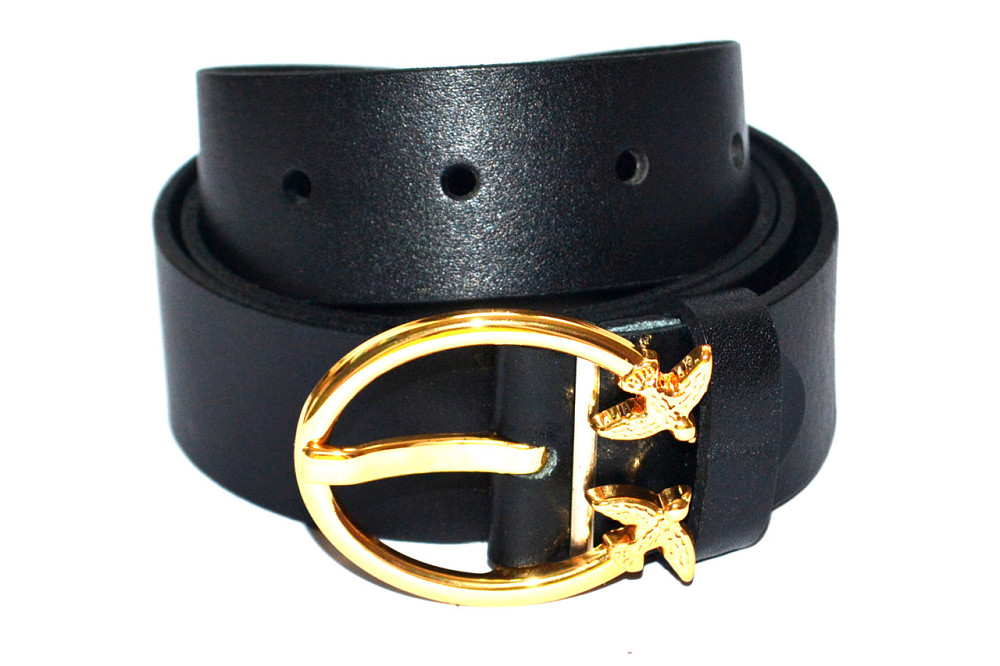 Шкіряний ремінь жіночий чорний 1100х35 мм Одеса - фото 1