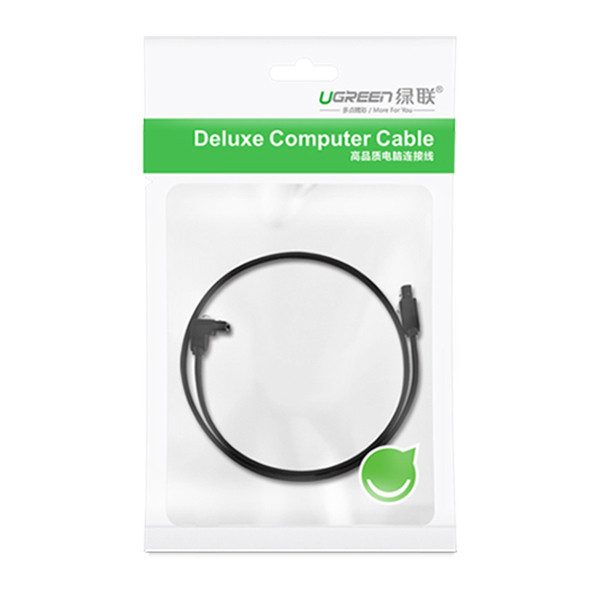 Кабель SATA Serial ATA III Ugreen US217 с блокировочной защелкой (Черный, 0.5м, Прямой коннектор) Николаев - изображение 9