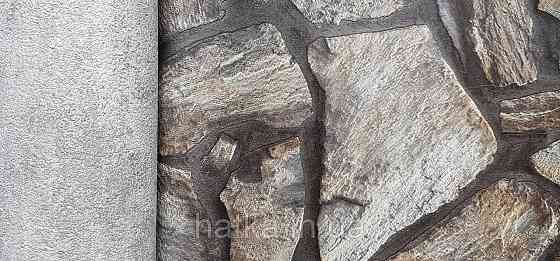 Шпалери вінілові на флізеліні AdaWall Roka 1.06х10 під камінь бут структурні чорні коричневі 23114-3 Київ