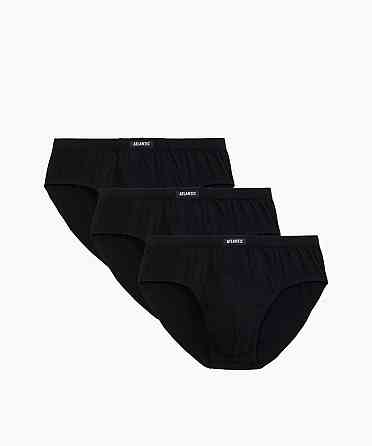 Трусы мужские классика черные Atlantic Basic 3BMP-006 Киев