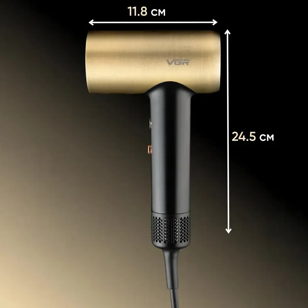 Фен професійний VGR V-441 (2 рівні обдування 2 рівні температури) 1400W + 1 насадка Вінниця - фото 10