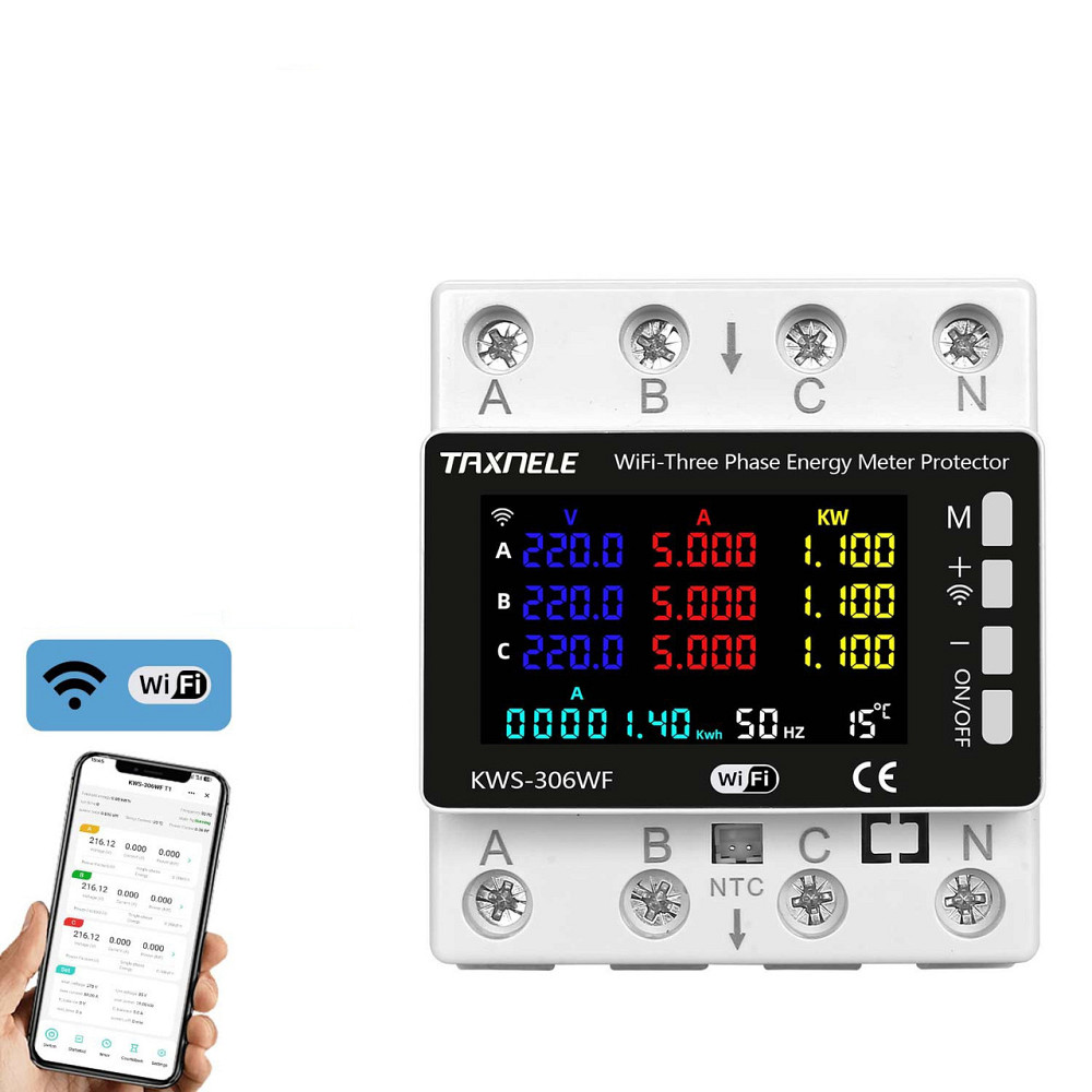 Трьохфазний Wi-Fi лічильник електроенергії KWS-306WF Київ - фото 3