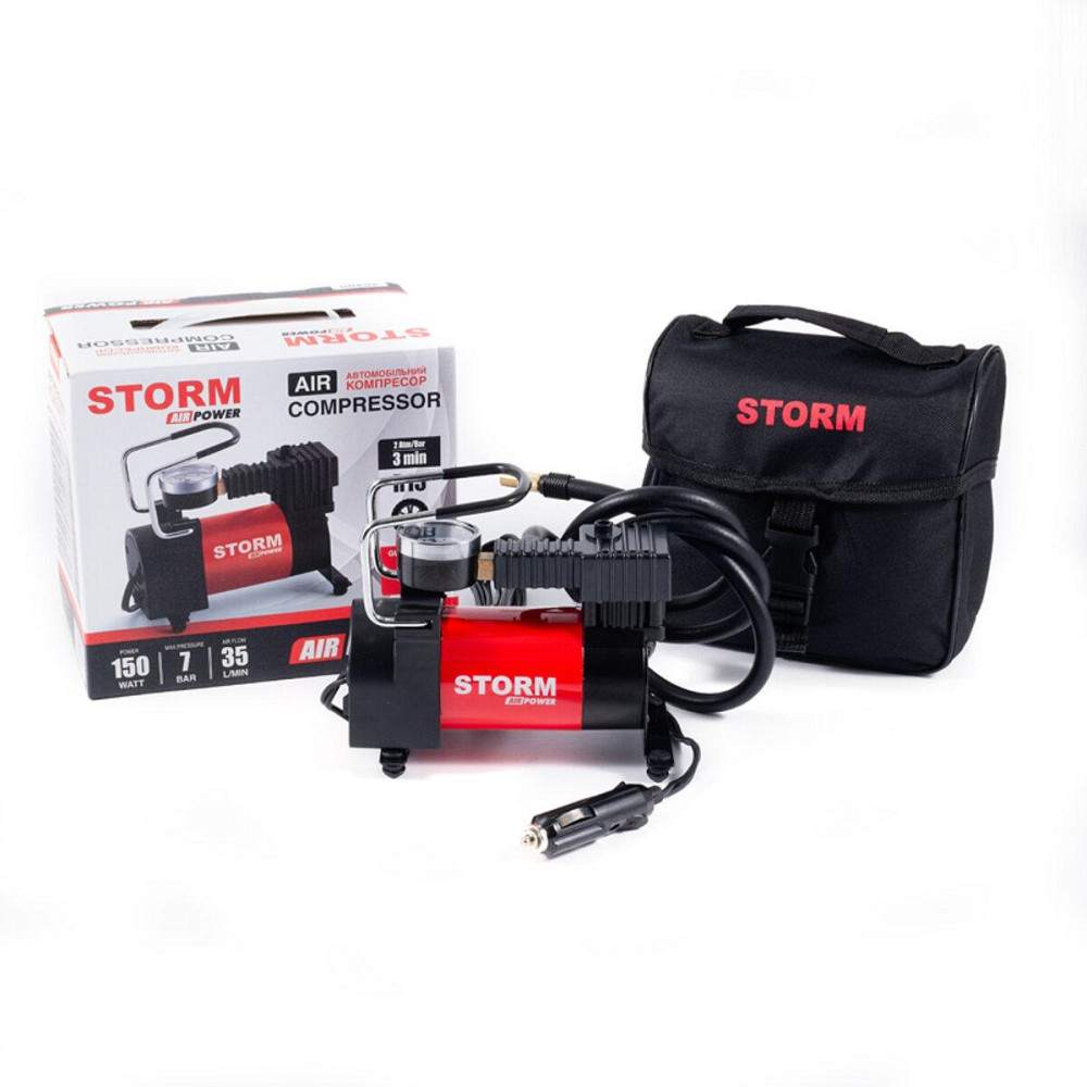 Компресор автомобільний Storm Air Power 7 Атм 35 л/хв 150 Вт Київ - фото 4