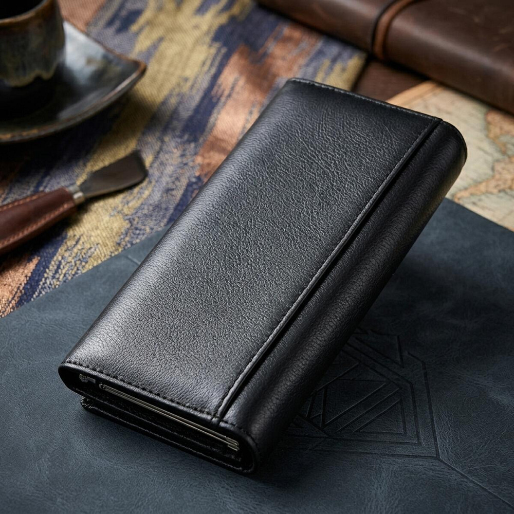 Женский классический кошелек из натуральной кожи ST Leather 22676 Черный Киев - изображение 14