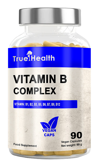 Комплекс витаминов группы В True Health Vitamin B Complex 90 vegan caps Луцк - изображение 1