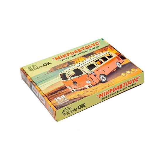Дерев'яний 3D конструктор "Мікроавтобус" Puz-00926, 156 деталей Вінниця