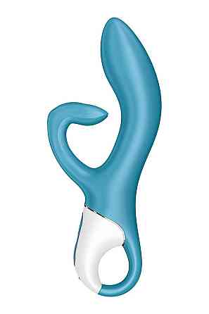 Вібратор-кролик із потрійним відростком Satisfyer Embrace me Turquoise, 2 мотори, діаметр 3,6 см Sex Aura Київ