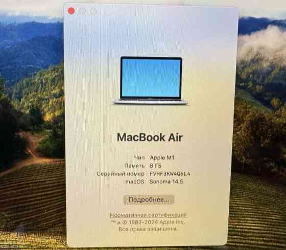 Ноутбук: MacBook Air 13 - inch M1/8/256Gb./ Space Gray 2020( MGN63) Модель: A2337 (EMC 3598) Київ