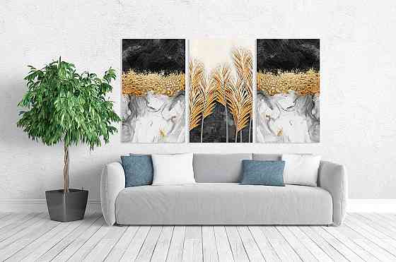 Модульная картина в гостиную / спальню   Абстракція     ART-168_3A 70х130 см Киев