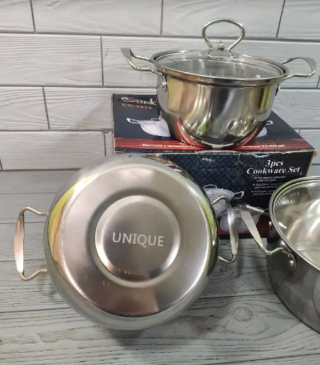 Набор кастрюль из нержавеющей стали UNIQUE UN-5074 6 предметов Одесса - изображение 7
