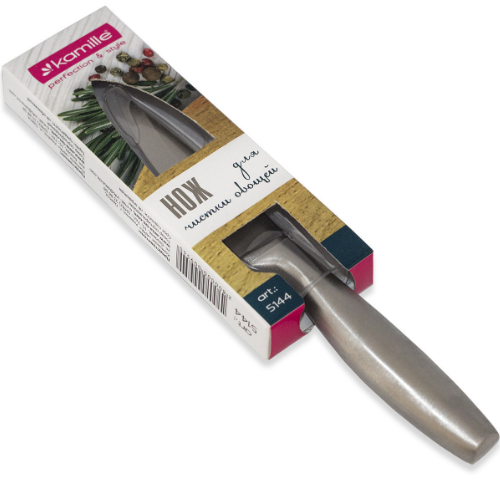 Ніж для чищення овочів лезо 8,5см/ручка 11см нержавіюча сталь з порожнистою ручкою 5144 KAMILLE Житомир - фото 3