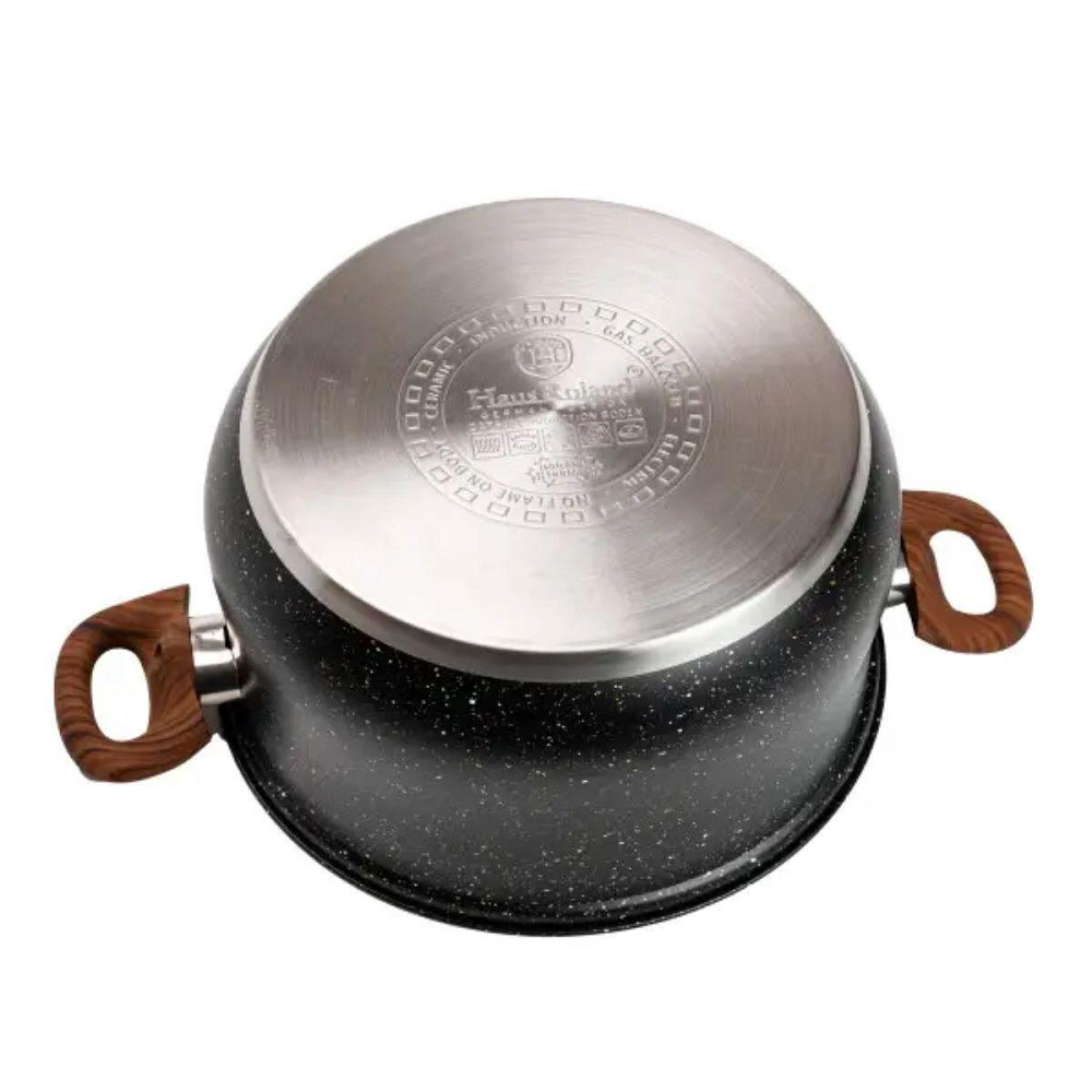 Набір посуду з нержавіючої сталі 10 предметів чорний Київ - фото 5