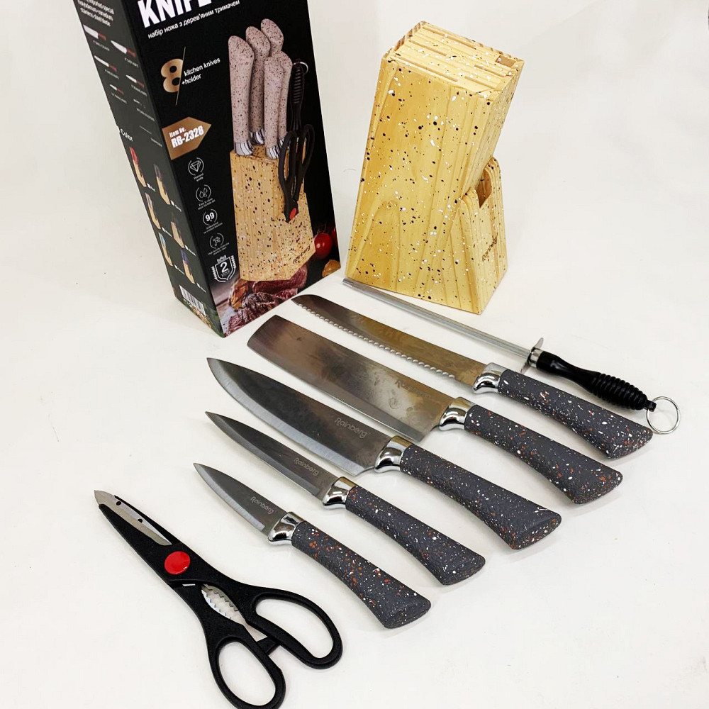 Кухонный нож из нержавеющей стали металлический, Универсальный набор ножей, Набор ножей для новой кухни JD-82 Львов - изображение 6