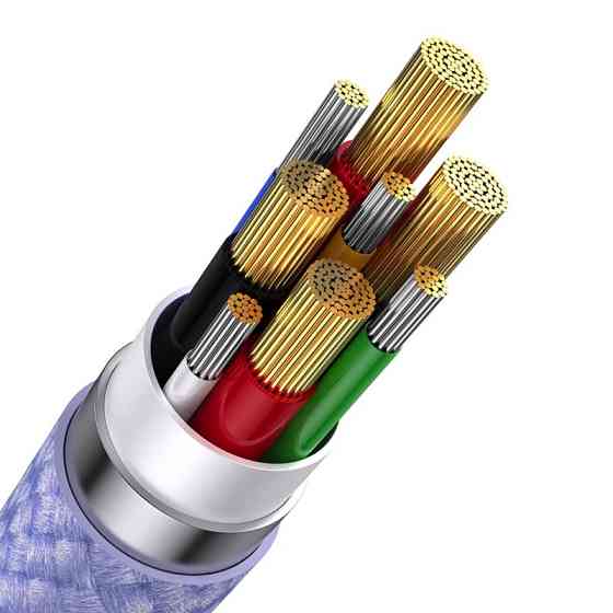 Кабель Baseus Flash 2 в 1 для быстрой зарядки 1.2м фиолетовый Киев