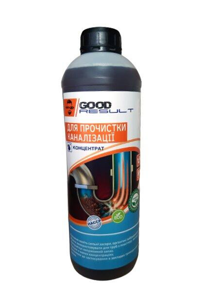 Концентрований засіб для очищення каналізаційних труб GOOD RESULT 1л Павлоград - фото 1