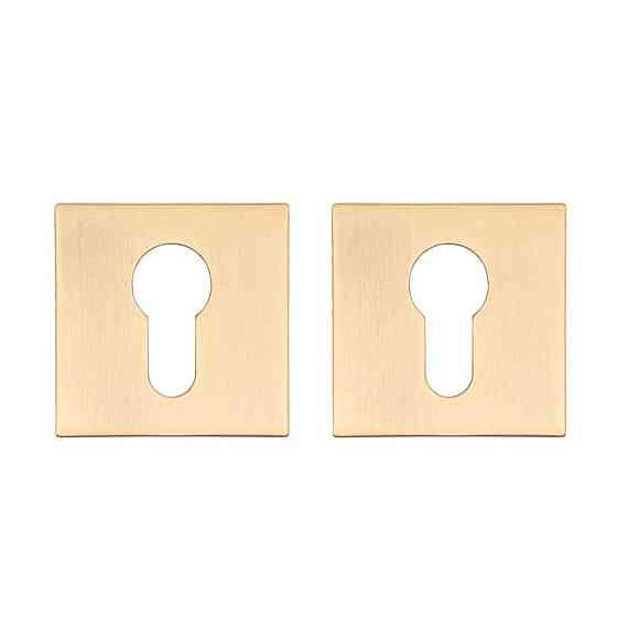 Дверна накладка під циліндр RDA RY-64 золото матове брашироване (розетта 6мм) Київ